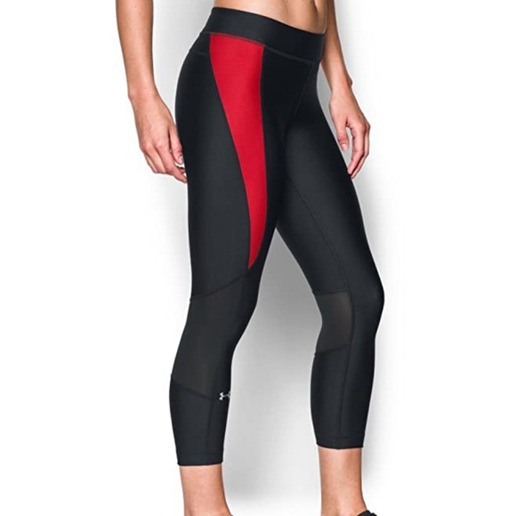Under Armour Pants - Under Armour Women's HeatGear Armour Crop,Black XS